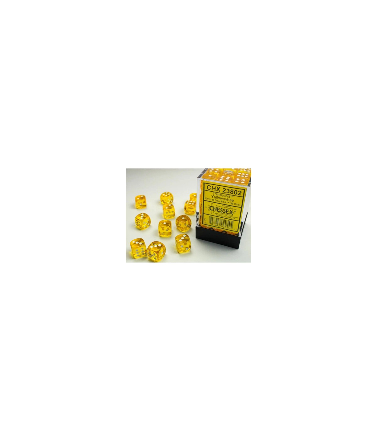 Chessex Set Dadi Translucent Yellow / White
