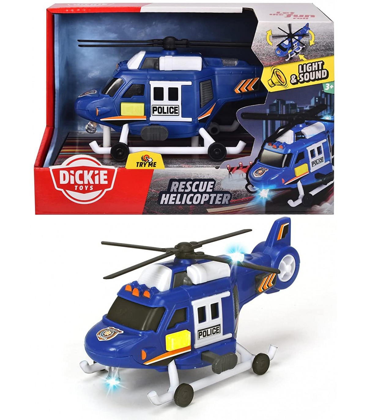 City Heroes Elicottero cm. 18, luci e suoni, le pale si muovono