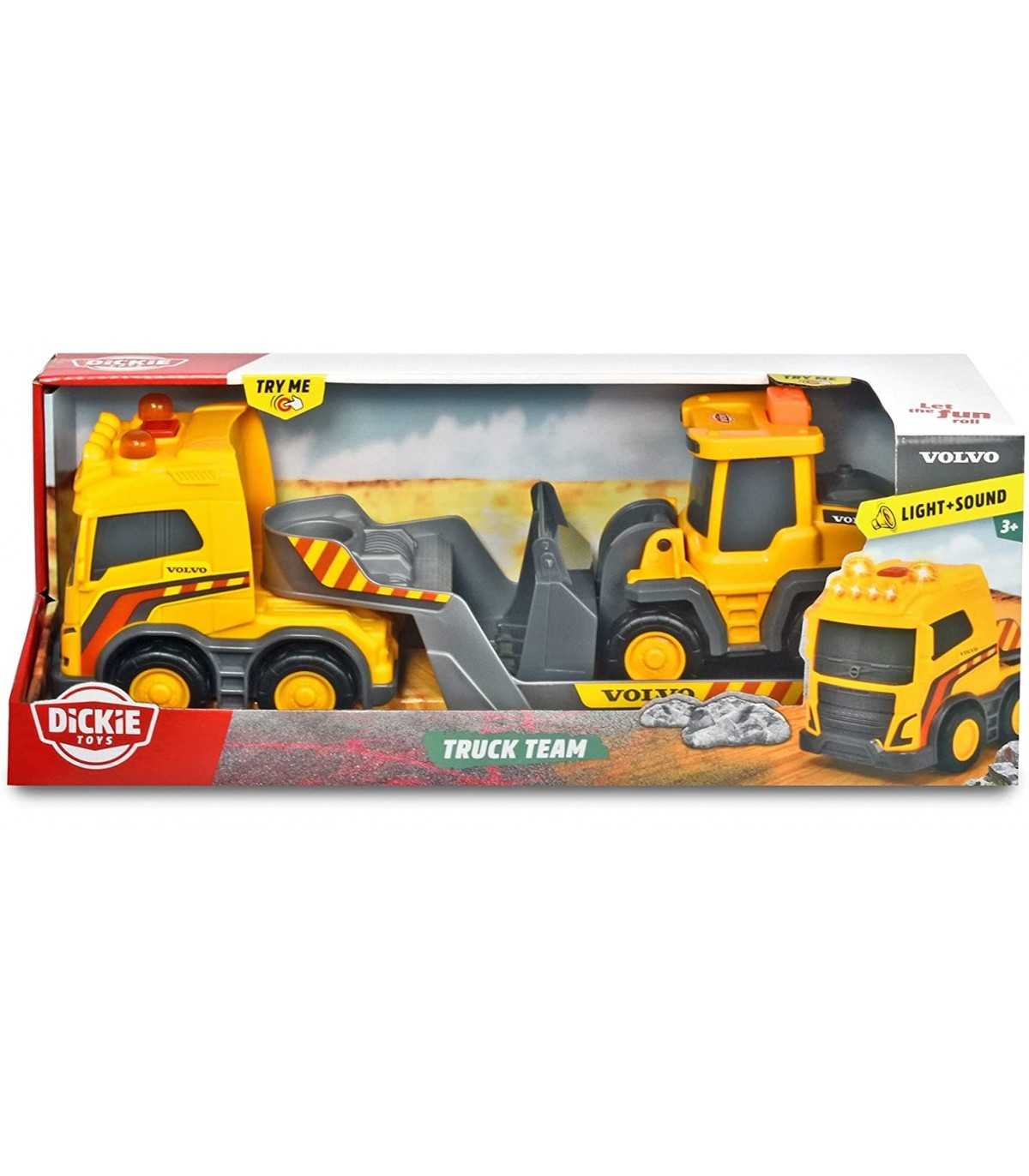 Construction Series - Volvo FH16 con Rimorchio (32 cm) e Ruspa (9 cm)