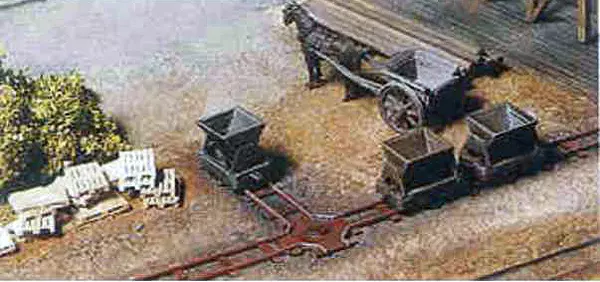 Piattaforma girevole e vagoni