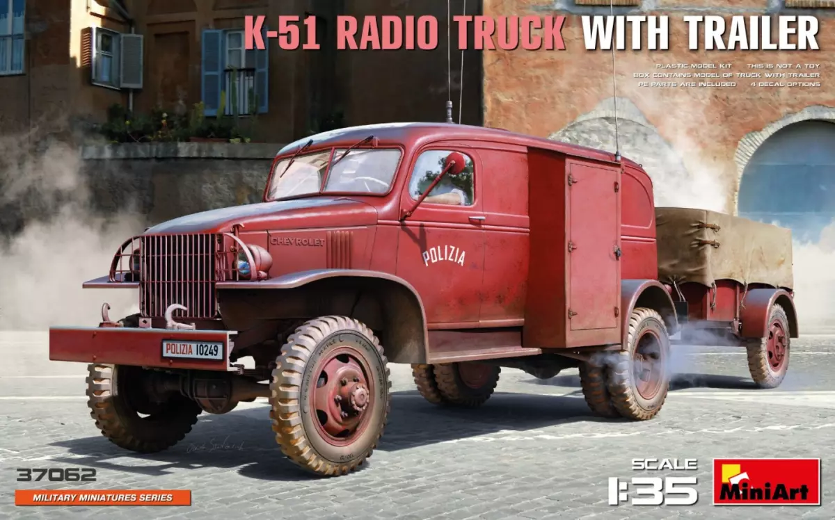 Camion radio K-51 Chevrolet G506 con rimorchio da assemblare - Miniart 550049005 - 1/35