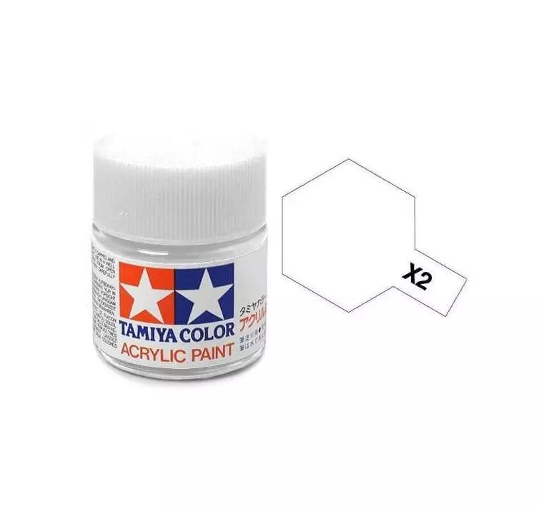 Vernice acrilica in vaso - Bianco lucido X2 - TAMIYA 81502 - 10 mL
