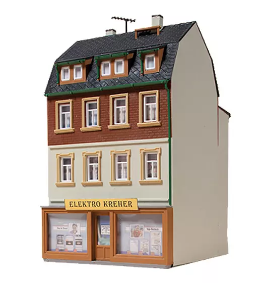 Casa di città con negozio al piano terra AUHAGEN 12252 - HO 1/87