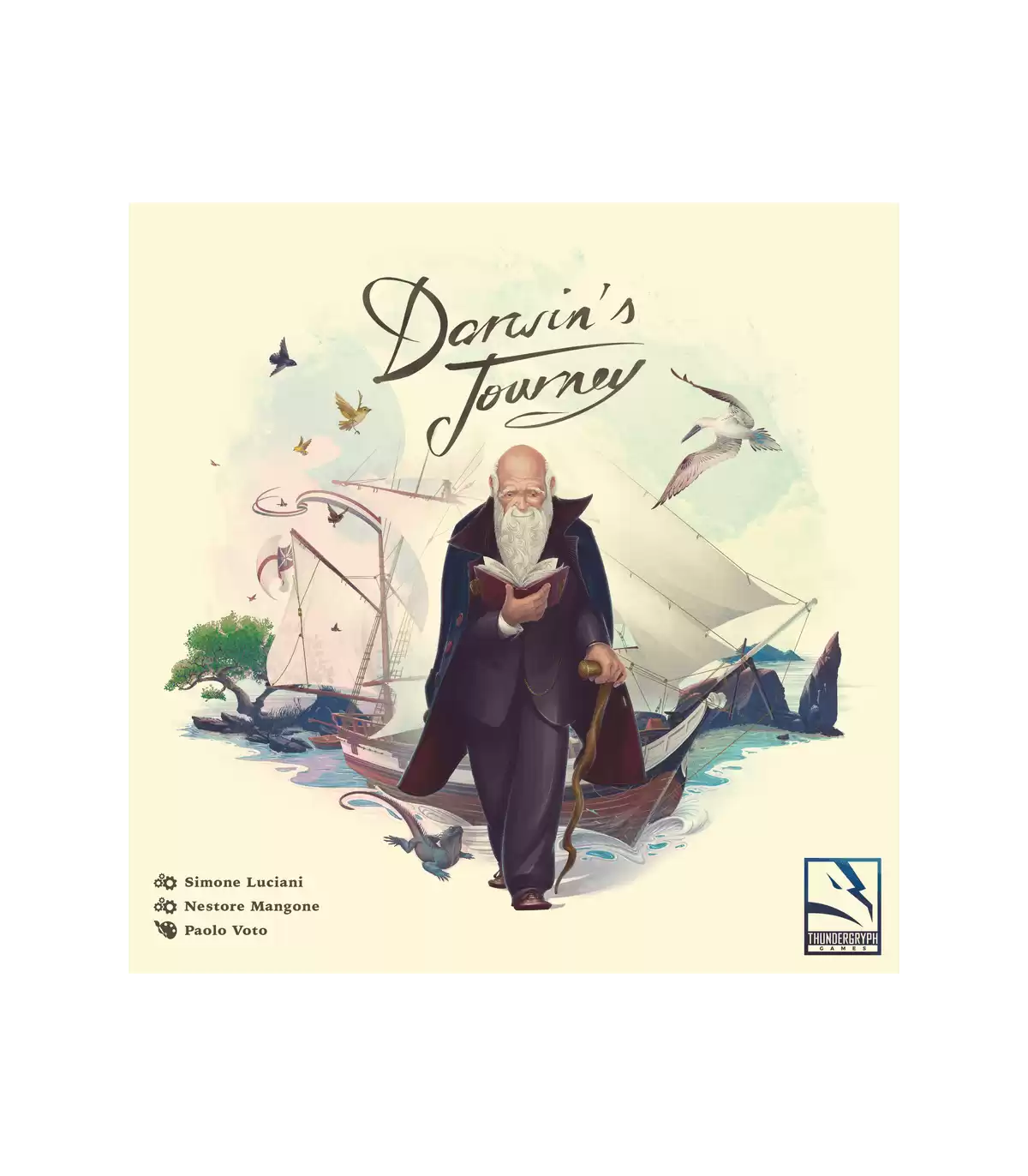 Darwin's Journey - Gioco da Tavolo Strategico di Collocamento Lavoratori, Esplora le Galapagos, 1-4 Giocatori, 90 Minuti