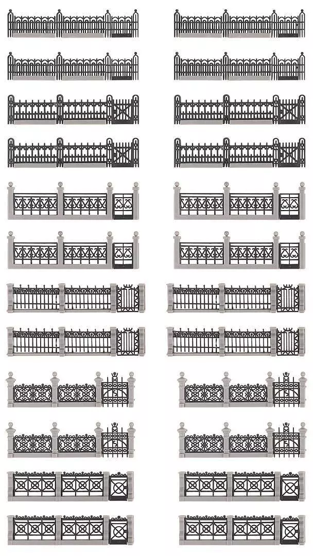 Recinzione in ferro 1936 mm FALLER 180417 - HO 1/87 - EP II