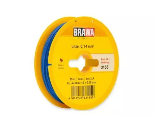 Bobine de fil bleu 0.14 mm² - 25 m