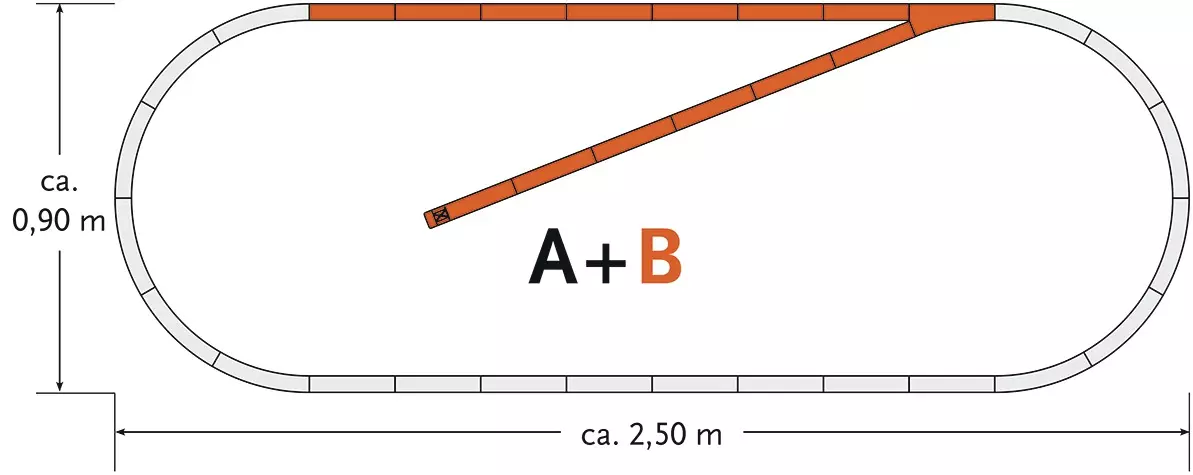 Pannello per binari GEOLINE B - ROCO 61101 - HO 1/87° | 2500x900mm Codice 83