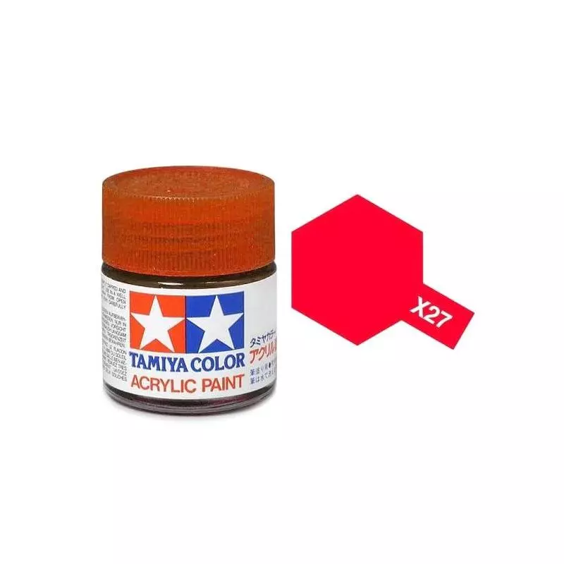 Vernice acrilica - Rosso trasparente SHINING X27 - TAMIYA 81527 - 10 mL