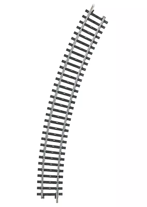 Binario curvo non zavorrato - Marklin 2231 - HO 1/87 - Codice 83 - Binario K - Angolo 30° - Raggio 424,6 mm - 3R