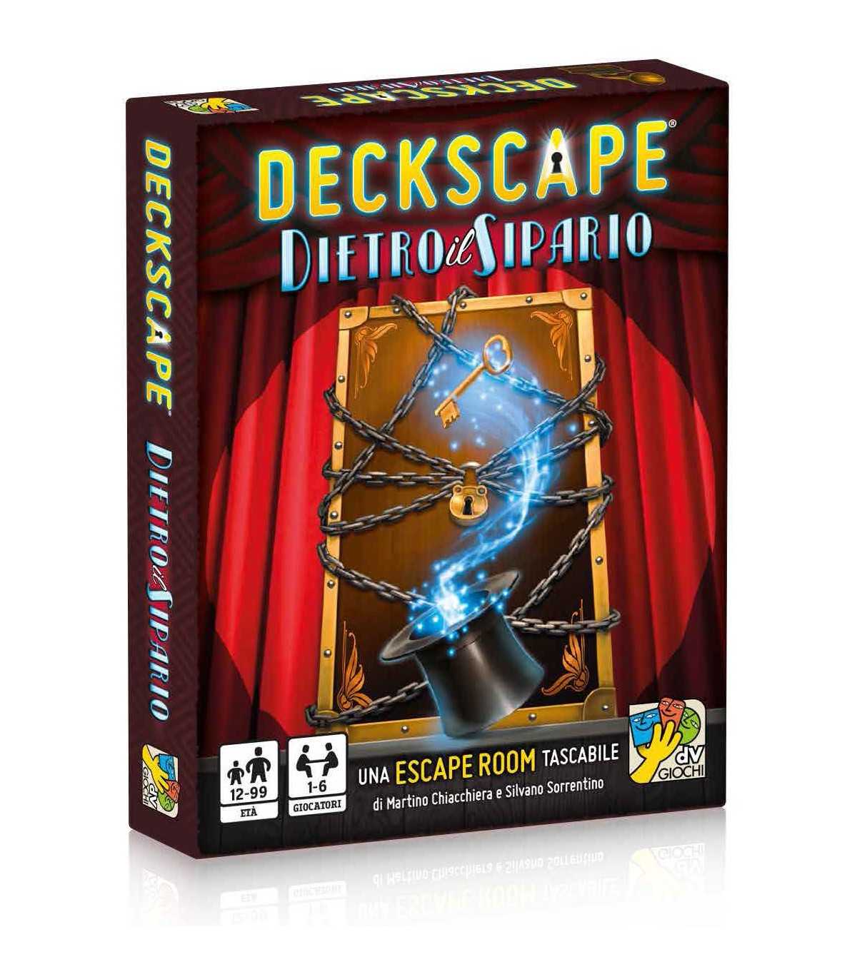 Deckscape - Dietro il Sipario: Gioco Cooperativo di Enigmi e Magia per 1-6 Giocatori, 60 Minuti di Avventura!