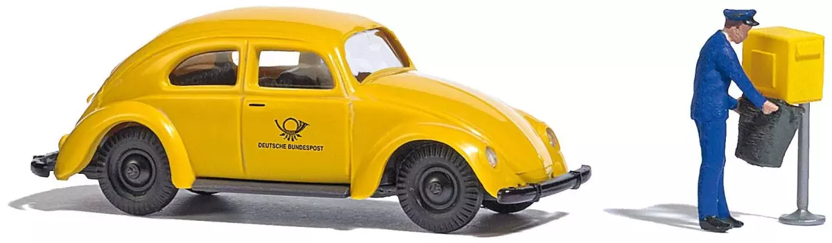 Postino con veicolo per la raccolta della posta BUSCH 7887 - HO 1/87