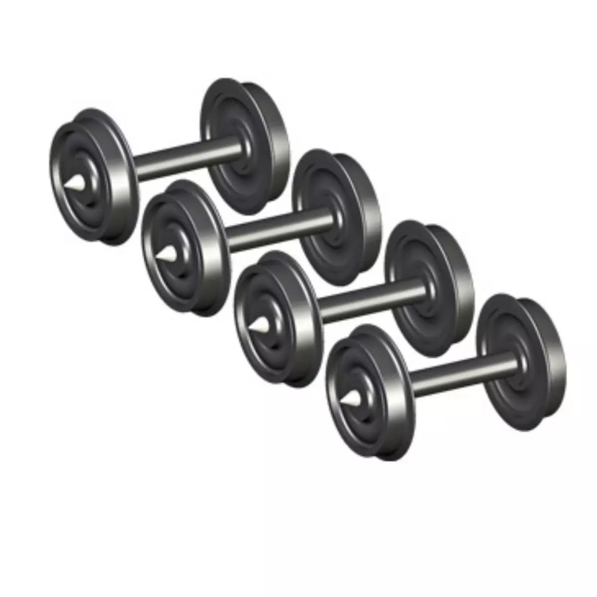 Confezione da 4 assi AC Esu 41201 - HO 1/87 - diametro 10,8 mm - lunghezza 22 mm