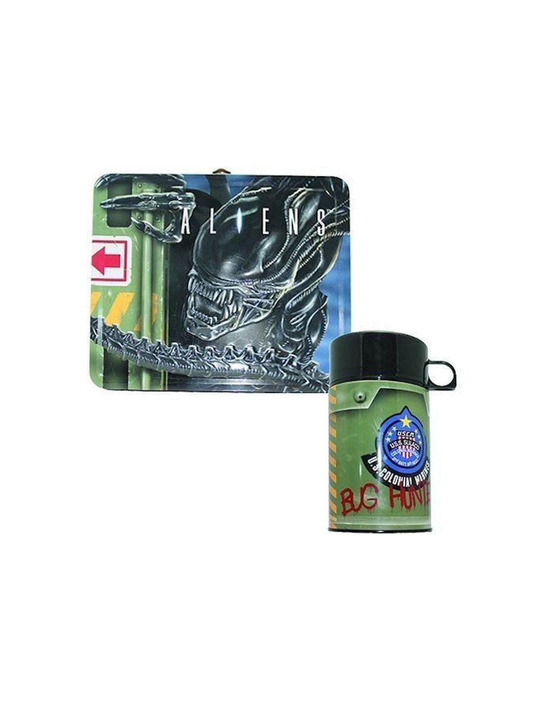 DIAMOND SELECT ALIENS LUNCH BOX WITH THERMOS ALIEN IN METALLO TIN NEW SULACO