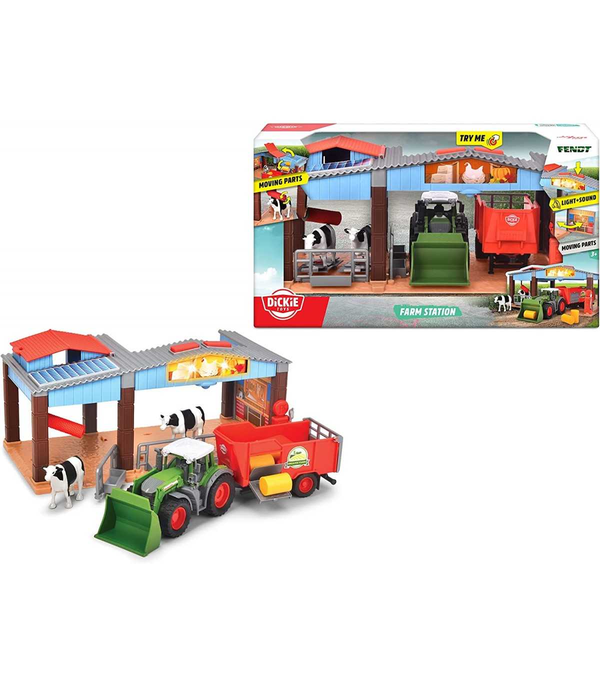 Dickie - Farm Station luci e suoni con trattore cm 30 e accessori
