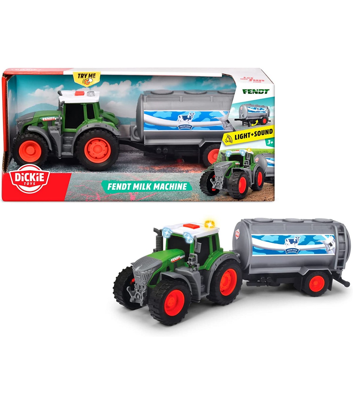 Dickie - Fendt Milk Machine trattore cm. 26, luci e suoni