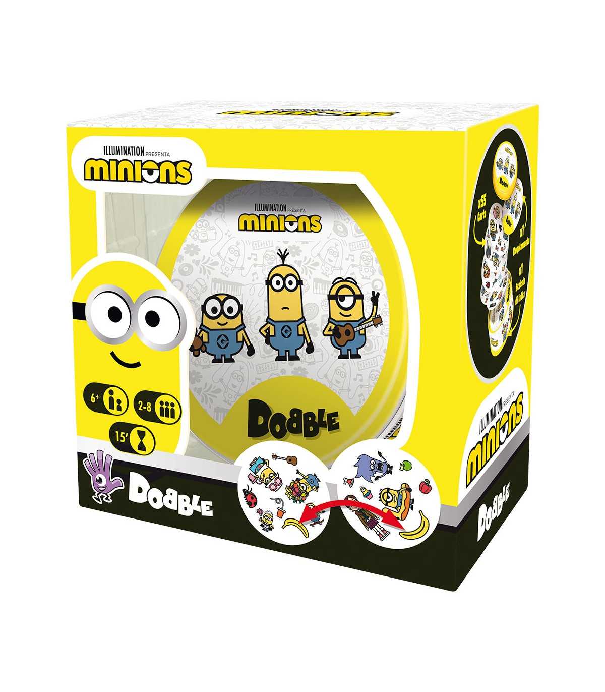 Dobble - Minions: Gioco di Carte Divertente per 4-8 Giocatori, Sfide Veloci e Risate in Famiglia!