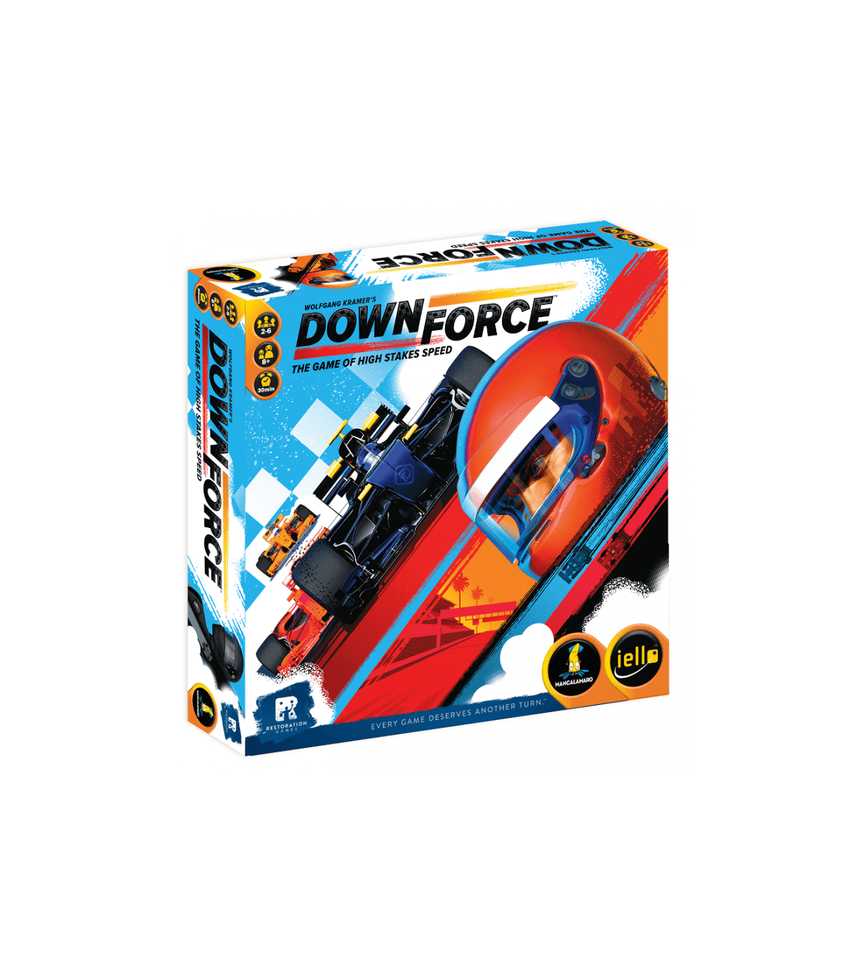 Downforce - Gioco di Corse e Scommesse per Famiglie, 2-6 Giocatori, Strategia e Divertimento in 40 Minuti di Adrenalina!