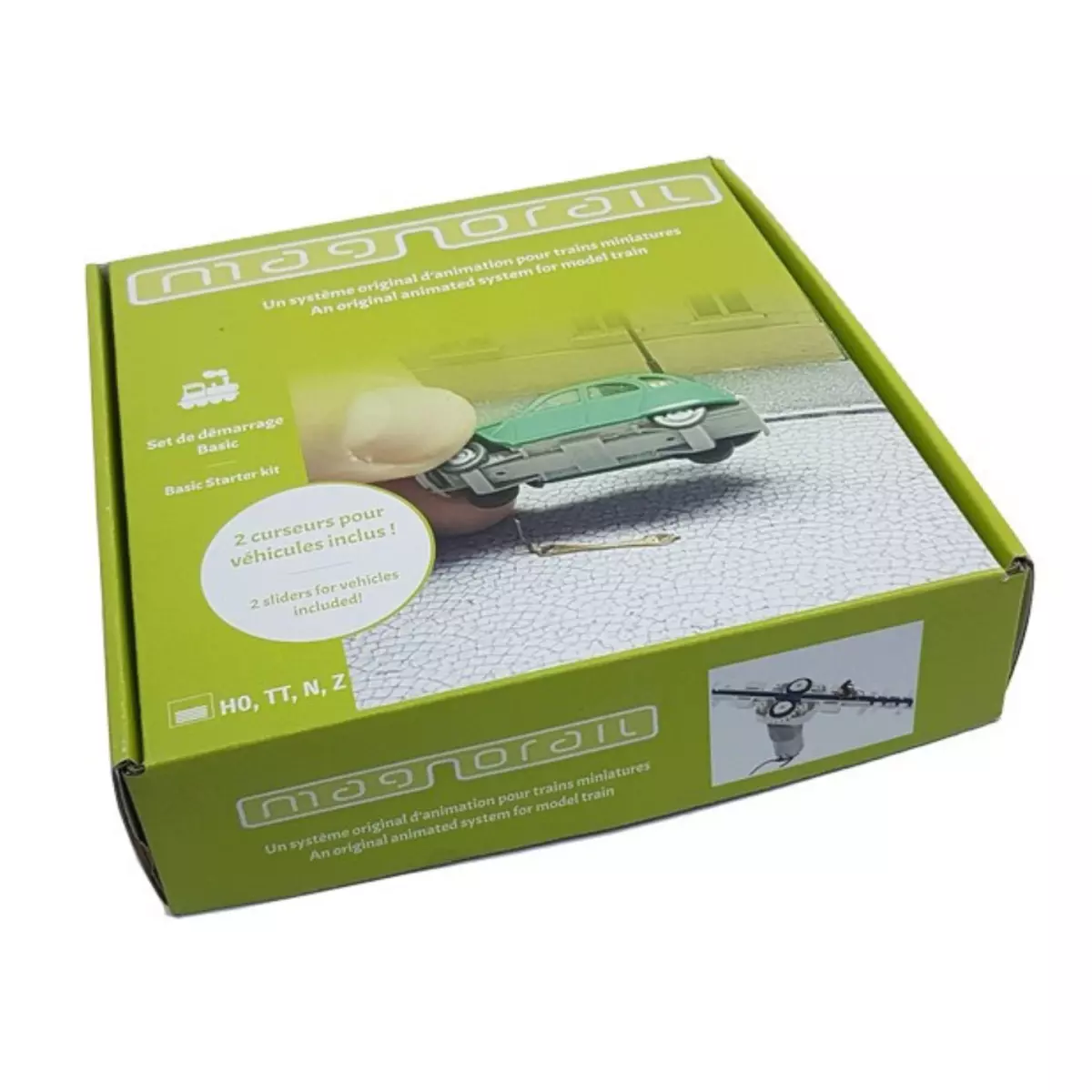 Set di partenza Magnorail LS-1 - HO 1/87 e OO 1/76 - 2 cursori per veicoli