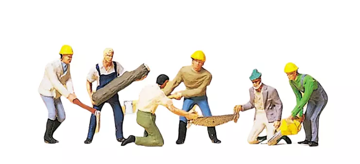 Confezione da 6 boscaioli - Figurina - PREISER 10042 - Scala HO 1/87