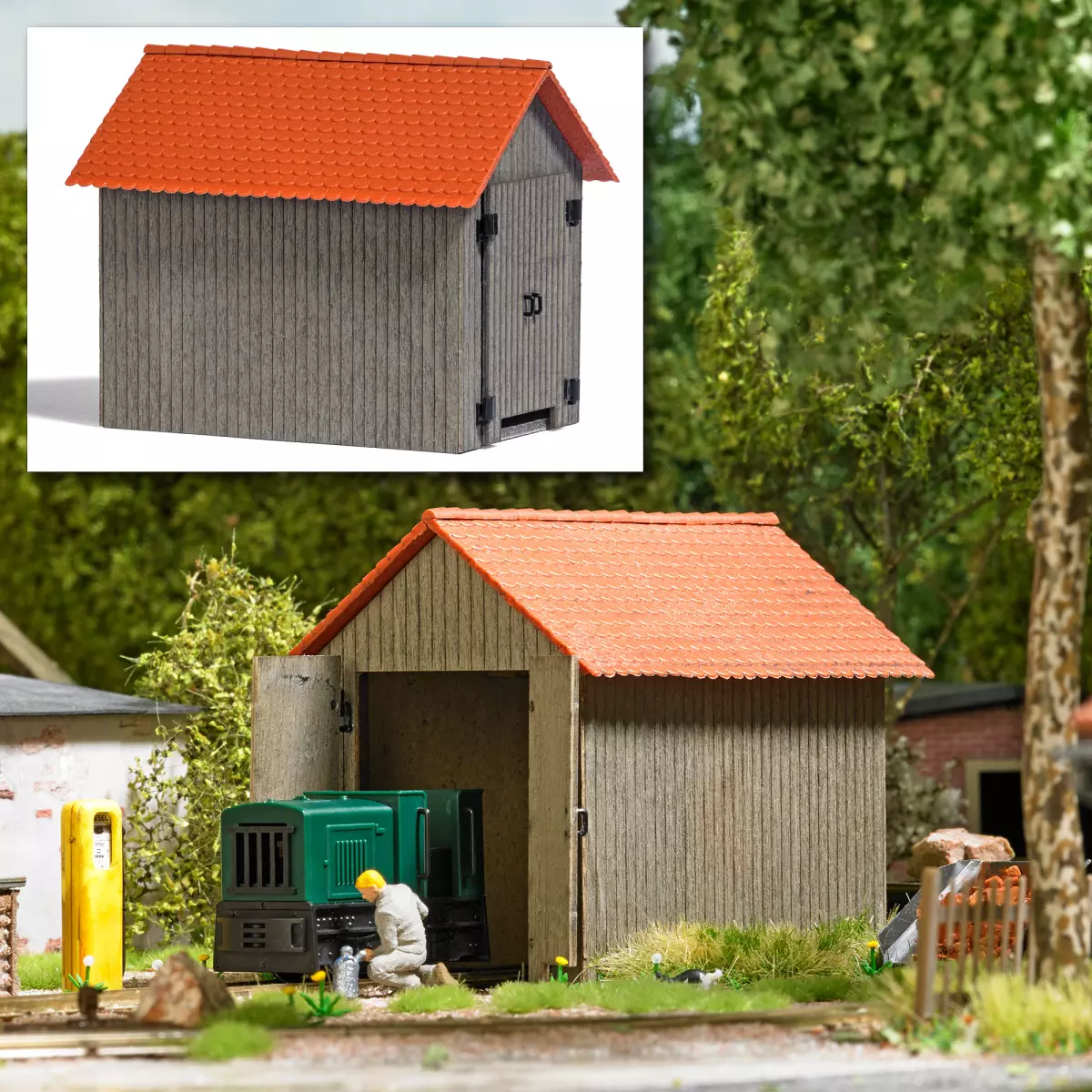 Hangar motorizzato - Busch 12383 - HO 1/87