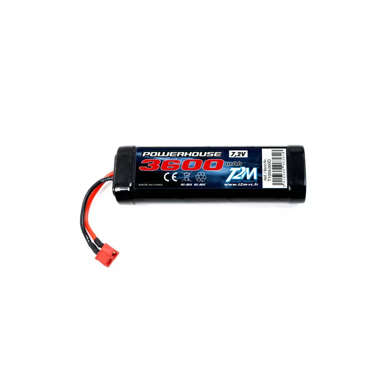 Accus 7.2V NiMh 3600mah - T2M T1006360D Câble AWG 12