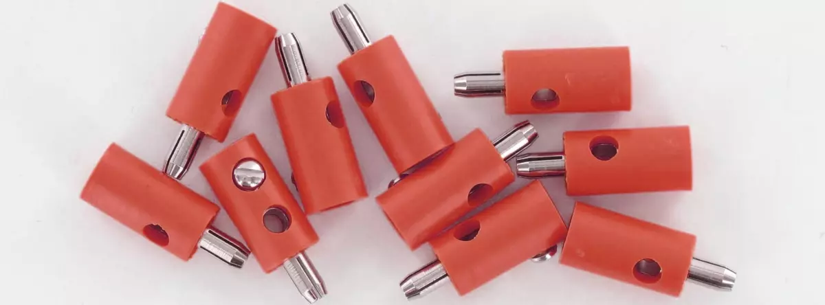 Sachet de 10 fiches mâles rouges