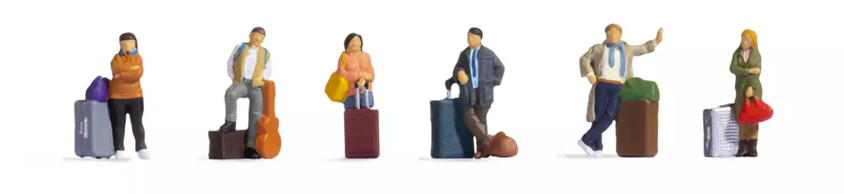 Confezione da 6 viaggiatori con astucci NOCH 36217 - N 1/160th