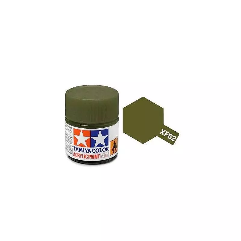 Vernice acrilica - colore verde oliva MAT XF62 - TAMIYA 81762 - 10 mL