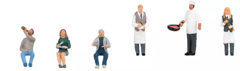 Camerieri di ristorante e visitatori - FALLER 151704 - HO 1/87