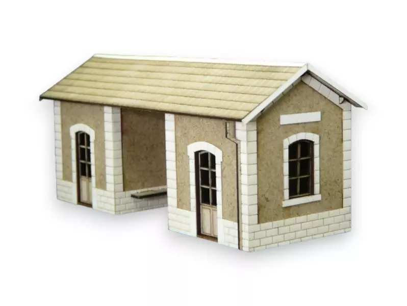 Rifugio per banchina PLM - Bois Modélisme 101016 - HO 1/87 - Modello da assemblare