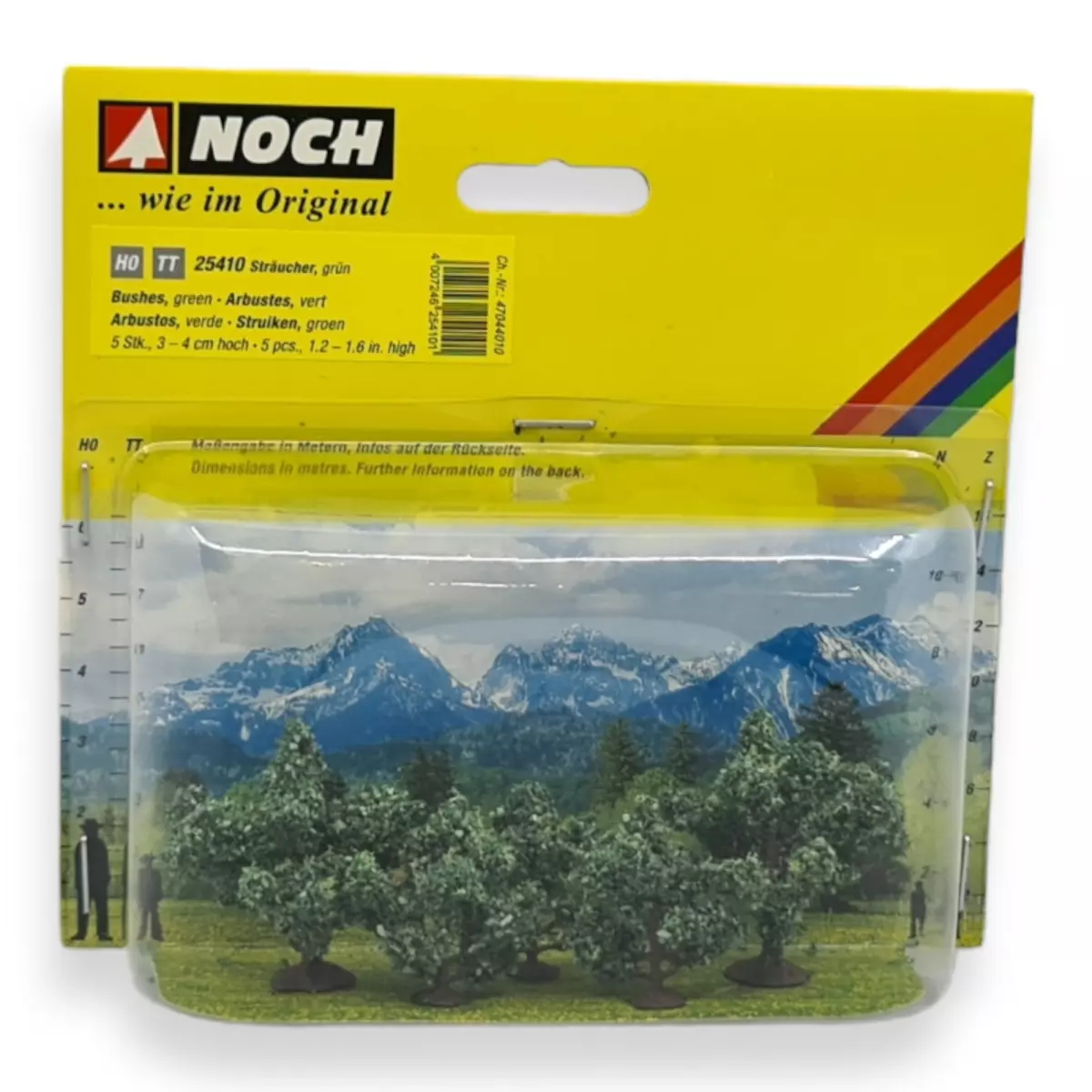 5 arbusti verdi alti da 3 a 4 cm - NOCH 25410 - HO TT