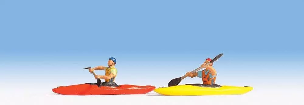 2 canoisti - set di 2 colori assortiti NOCH 16809 - HO 1/87