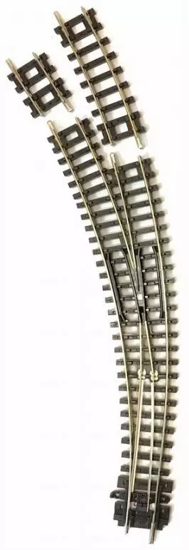 Aiguillage courbe à gauche rayons 138.5mm et 156mm code 80