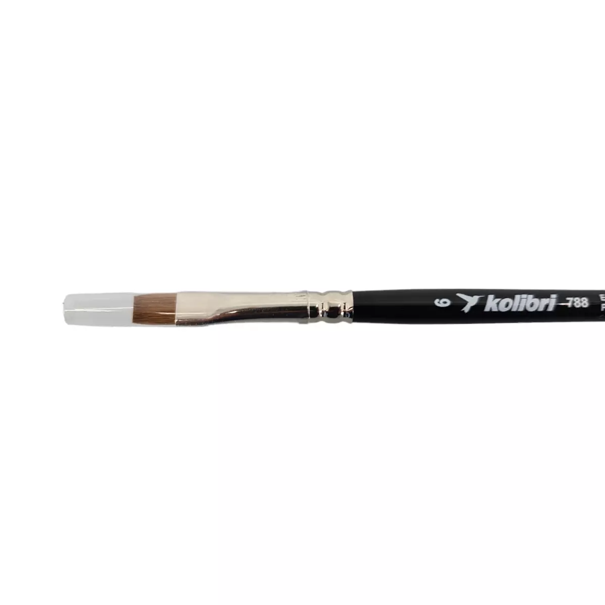 Pennello selezionato in setola Kolinsky - Manico laccato N°06 - KOLIBRI 788/06