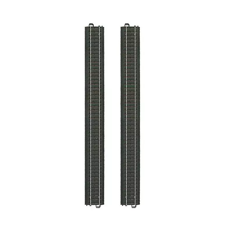 Set di 2 binari dritti zavorrati - Marklin 20360 - HO 1/87 - Codice 83 - Binario C - 3R - Lunghezza 360 mm