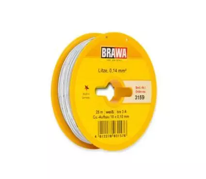 Bobine de fil blanc 0.14 mm² - 25 mètres