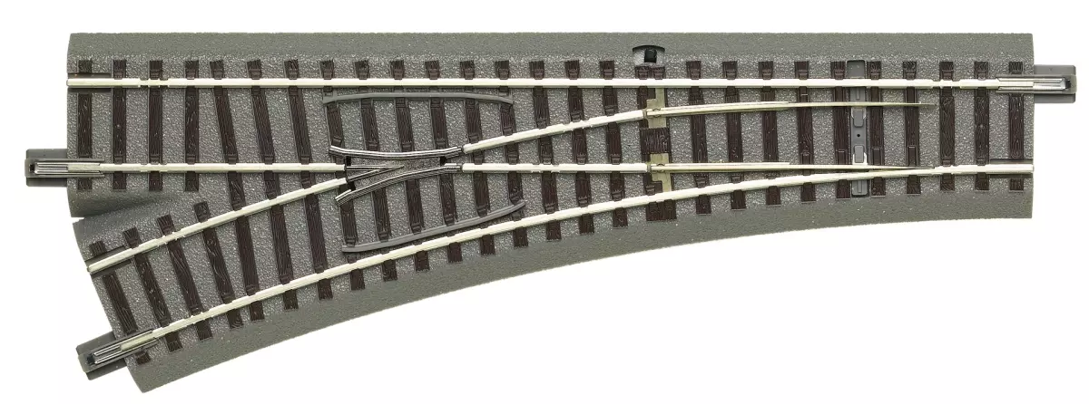 Deviatoio sinistro 200 mm - Raggio 22,5° 502,7 mm GEOLINE ROCO 61140 - HO 1/87 Codice 83