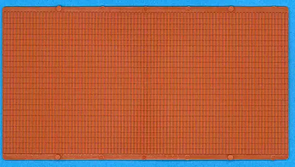 2 Fogli di plastica, 10x20cm, piastrelle marroni