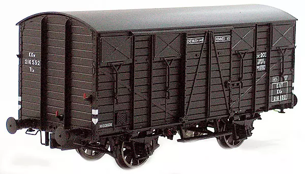 Carro merci marrone tipo OCEM 19 KKww - LS Models 30374 - SNCF - HO 1/87
