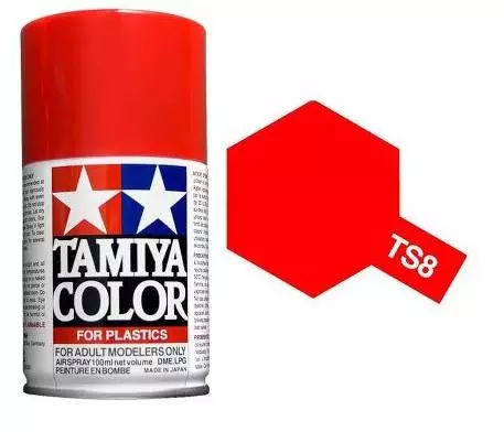 90 ml di bomboletta spray rosso lucido italiano