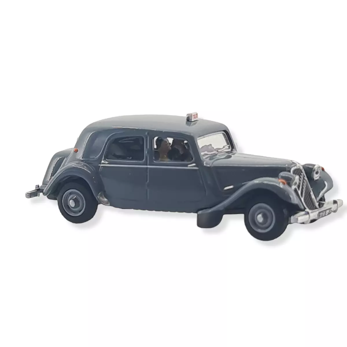 Citroën Traction 11B, taxi 1952 grigio, 3 personaggi SAI 1602 - HO 1/87