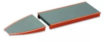 Piattaforma composta da 2 piattaforme con 2 rampe, lunghezza totale 460mm x larghezza 60mm