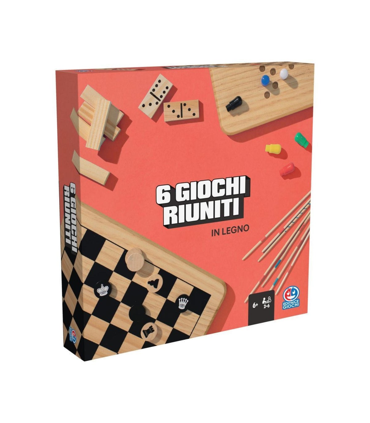 EG Classici - 6 Giochi Riuniti in Legno