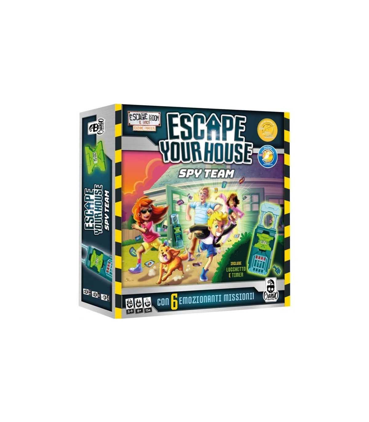 Escape Your House - Spy Team: Gioco di Fuga per Famiglie, 6 Missioni, 3-6 Giocatori, Età 8+, Enigmi e Avventure!