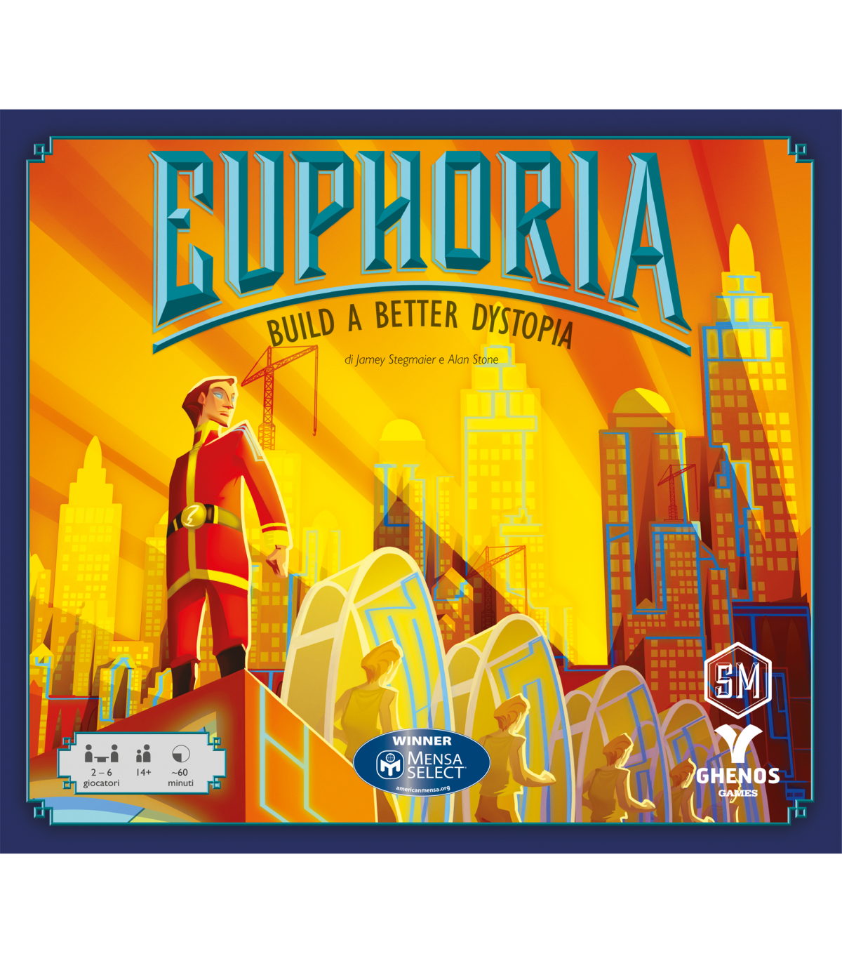 Euphoria: Build a Better Distopia - Gioco di Collocamento Lavoratori per 2-6 Giocatori, Strategia e Sacrificio, 60 Minuti