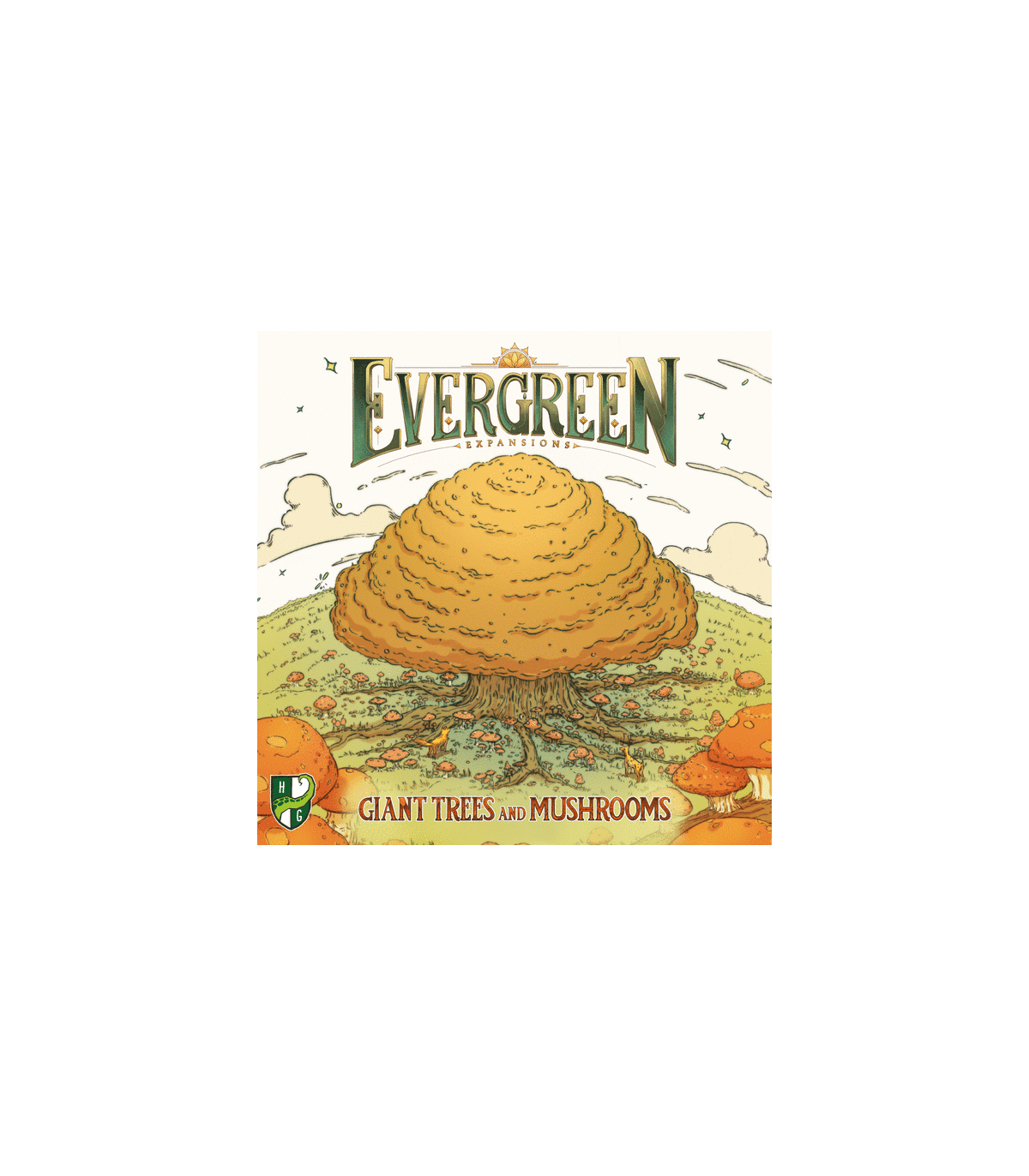 Evergreen: Giant trees and Mushrooms - Espansione Strategica per Giochi da Tavolo, 1-4 Giocatori, 45 Minuti di Divertimento!