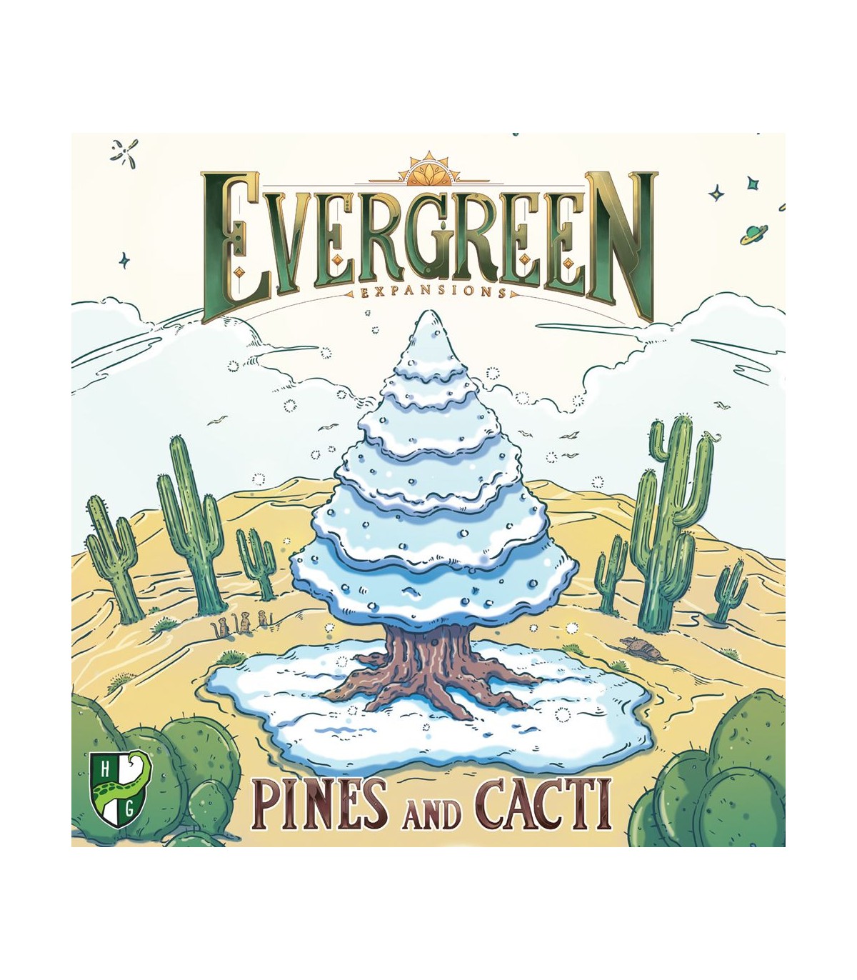 Evergreen: Pines and Cacti - Espansione Strategica per Giochi da Tavolo, 1-4 Giocatori, 45 Minuti di Divertimento!