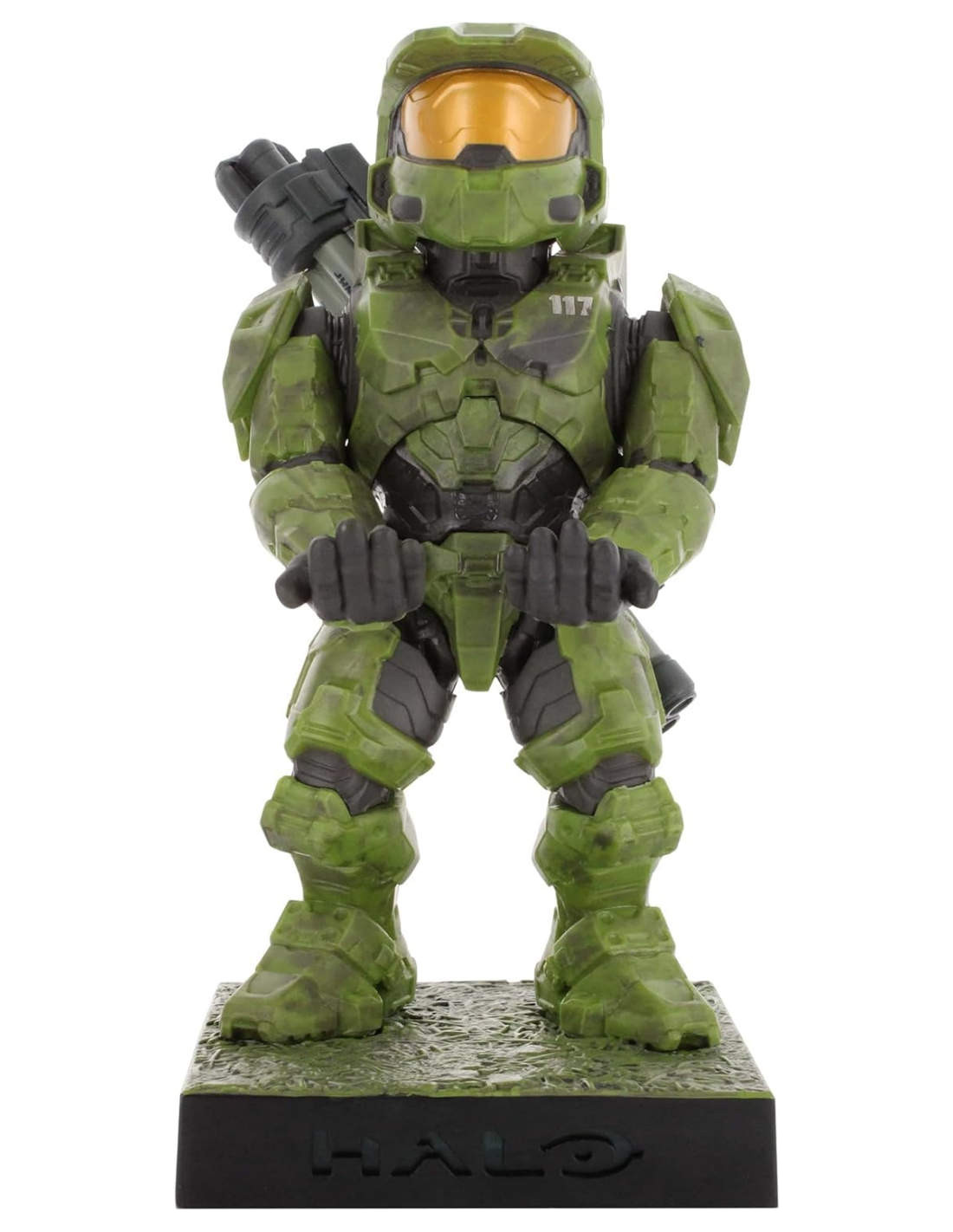 EXQUISITE GAMING HALO INFINITE MASTER CHIEF SPNKr LIGHT UP PHONE & CONTROLLER STAND 23 CM NUOVO