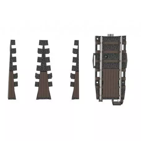 Set di 3 prolunghe per piattaforma girevole a binario C - HO 1/87 - Trix 66871