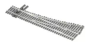 Deviatoio sinistro, lunghezza 211 mm, raggio 660 mm, angolo 11,4°, senza nucleo polarizzato (insulfrog), codice 83